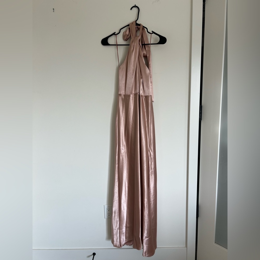 Birdy Grey Blush Satin bridesmaid dress